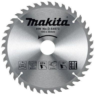 Пильный диск для дерева Makita D-64973