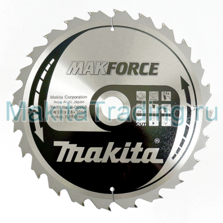 Пильный диск Макита Premium 270х30/25х2.6х24T (B-08268)
