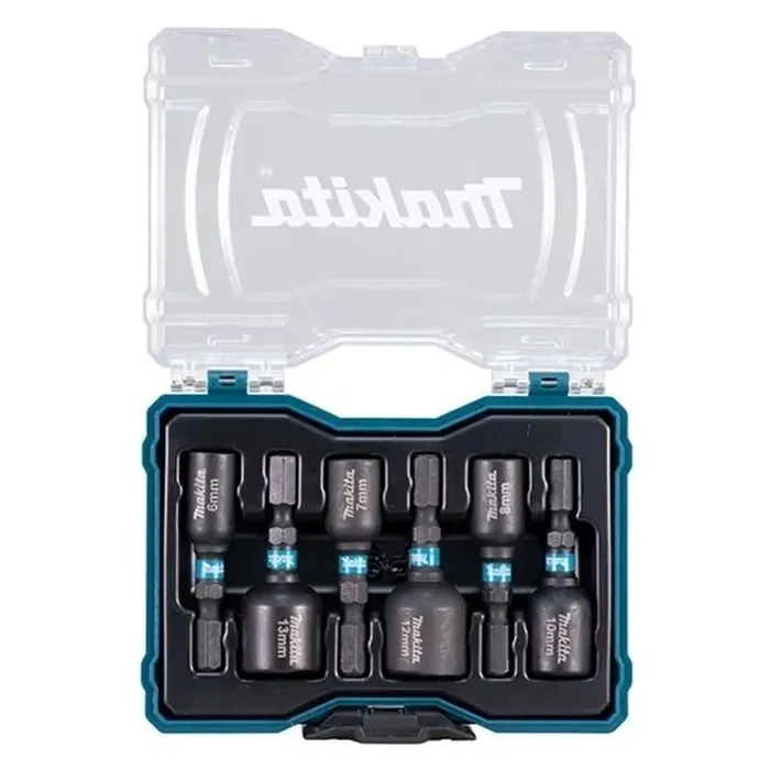 Набор магнитных бит с торцевой головкой 6-7-8-10-12-13 мм. Makita E-18035