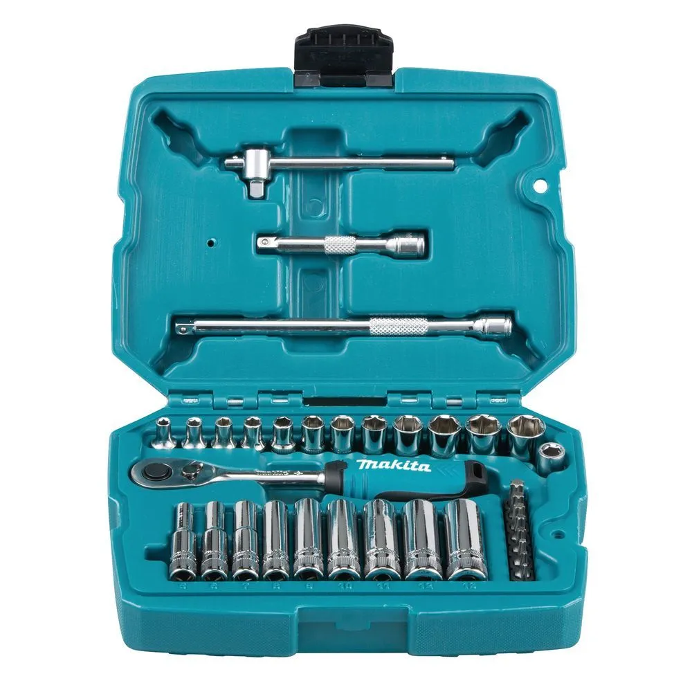 Набор ключей и головок 34 предмета 1/4 Makita B-65567