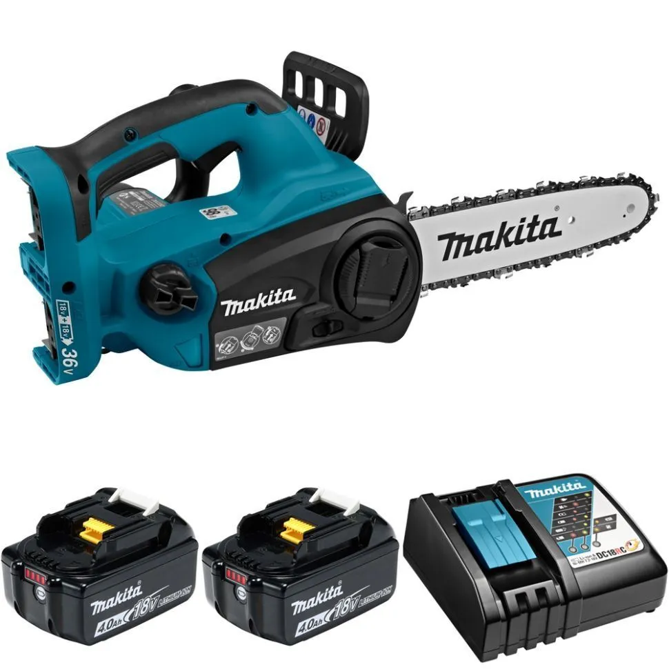 Аккумуляторная цепная пила Makita DUC302Z + батарея BL1840B 2шт + зарядка DC18RC
