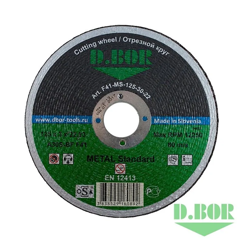 Отрезной диск по металлу METAL Standard A30S-BF, F41, 150 x 3,0 x 22,23 D.BOR D1-F41-MS-150-30-22