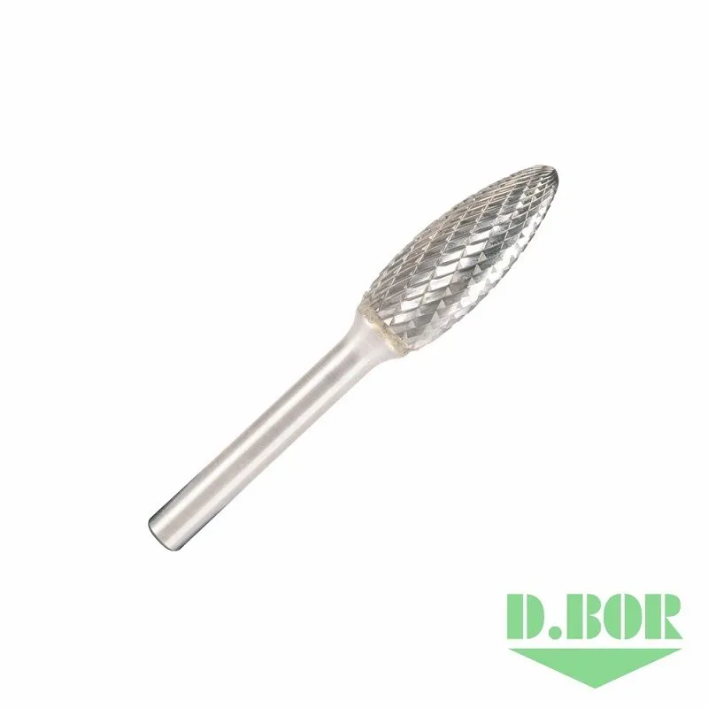Бор-фреза форма Н (язык пламени) 12,7*32,0/77,0 хв. 6 мм, D.BOR W-040-9F-17127K02D