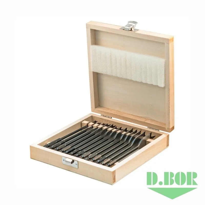 Набор сверл по дереву, перьевых, 13 шт. (6-25 х160 мм.) D.BOR W-011-180613306D