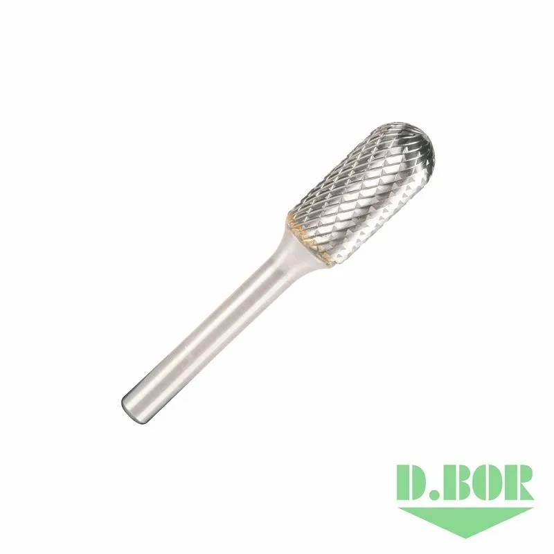 Бор-фреза форма С (цилиндр со сферическим концом) 12,7*25,0/70,0 хв. 6 мм, D.BOR W-040-9F-12127K02D