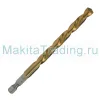 Сверло по металлу Макита HSS-TiN 6.5х100мм 1/4 (D-17778)