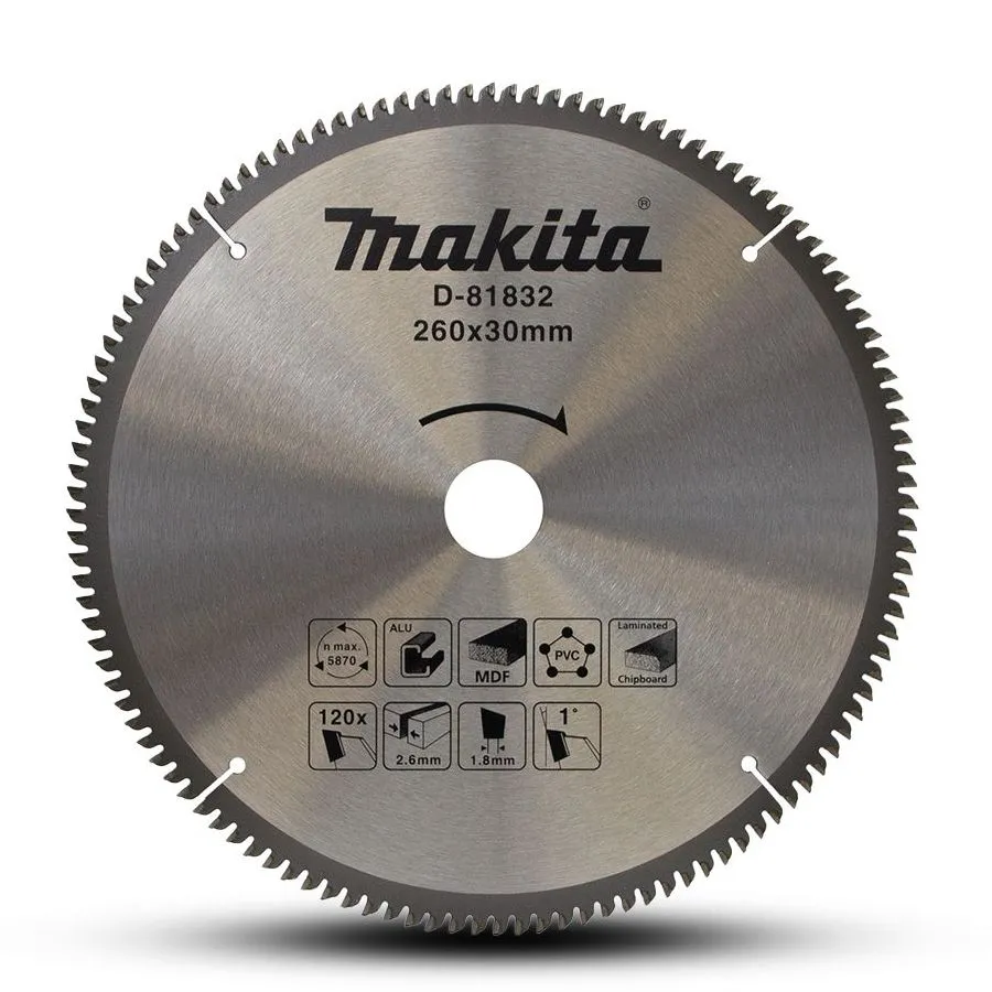 Пильный диск универсальный 260x30x2.6/1.8x120T Makita D-81832