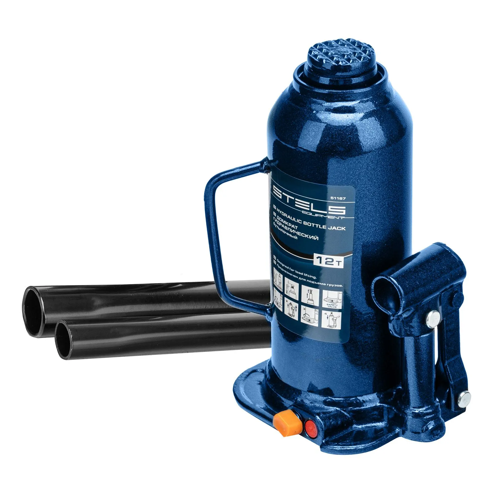 Домкрат гидравлический бутылочный Stels 51167