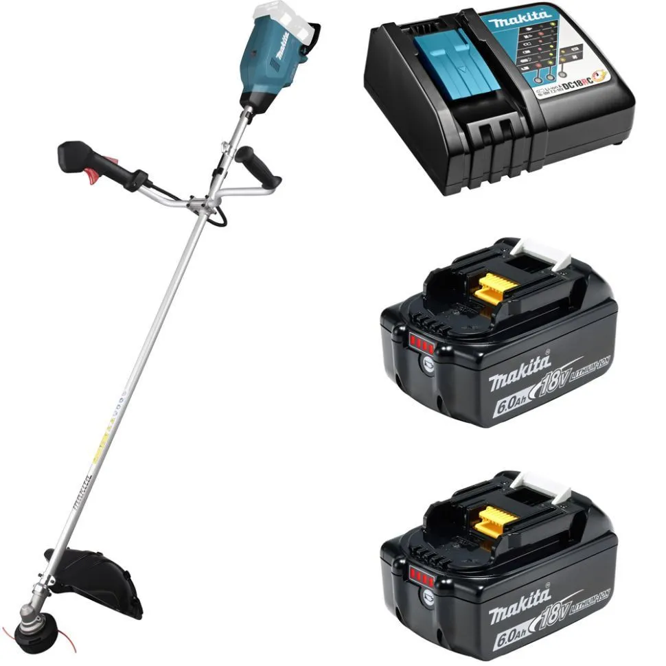Аккумуляторный триммер Makita DUR369AZ + батарея BL1860B 2шт + зарядка DC18RC
