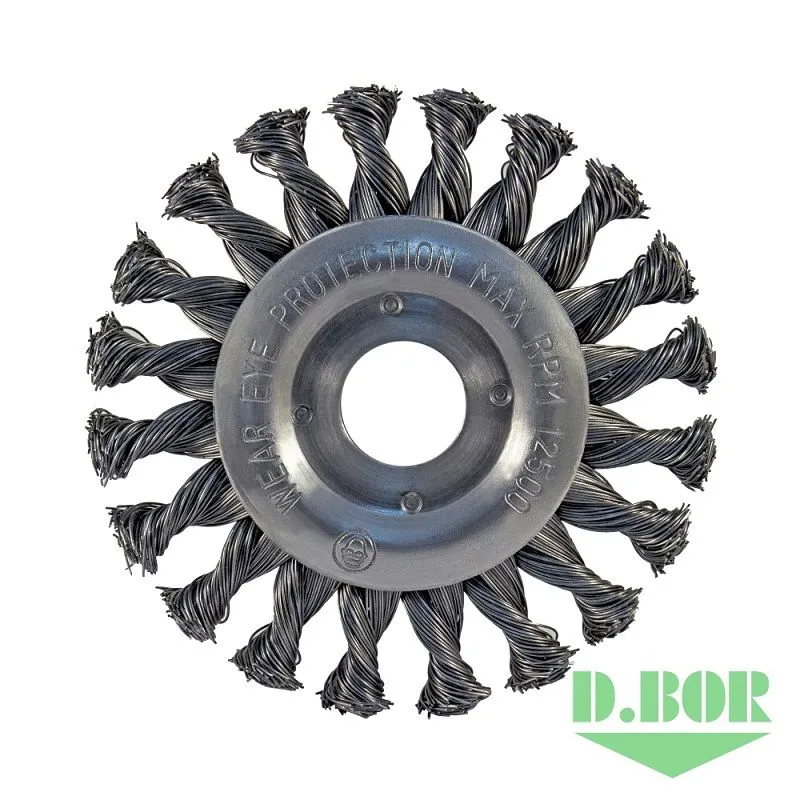 Щётка дисковая жгутовая, METAL Standard, 200x22,2 - ST0.50 - RPM 8500 D.BOR D22-MS-200-222-050