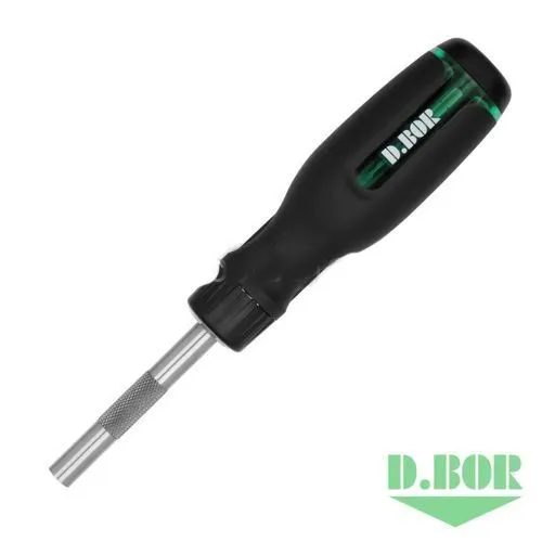 Отвертка для бит с реверсом PRO-72, 1/4" x 75*130 мм (Ph 1-2-3; Sl. 3,5-4,5-5,5) D.BOR D26-DP72140751301