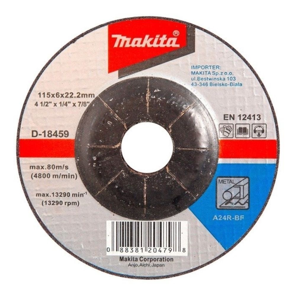 Диск шлиф./металл 115х6х22.23 Makita D-18459