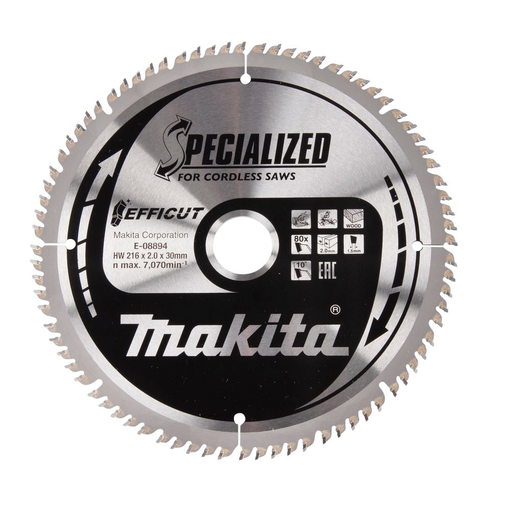 Пильный диск для дерева EFFICUT 216x30x1.5x80T Makita E-08894