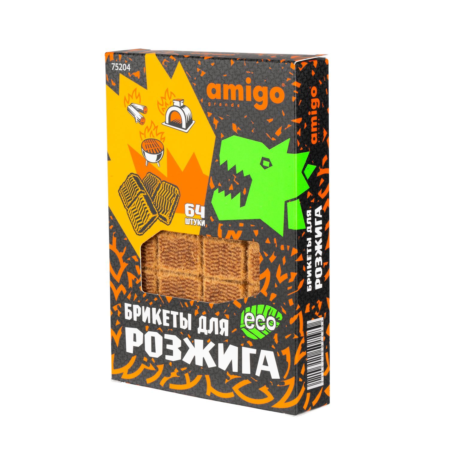 Брикеты для розжига, 64 шт. Amigo 75204