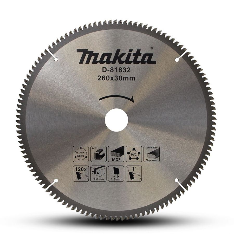 Пильный диск универсальный 260x30x2.6/1.8x120T Makita D-81832