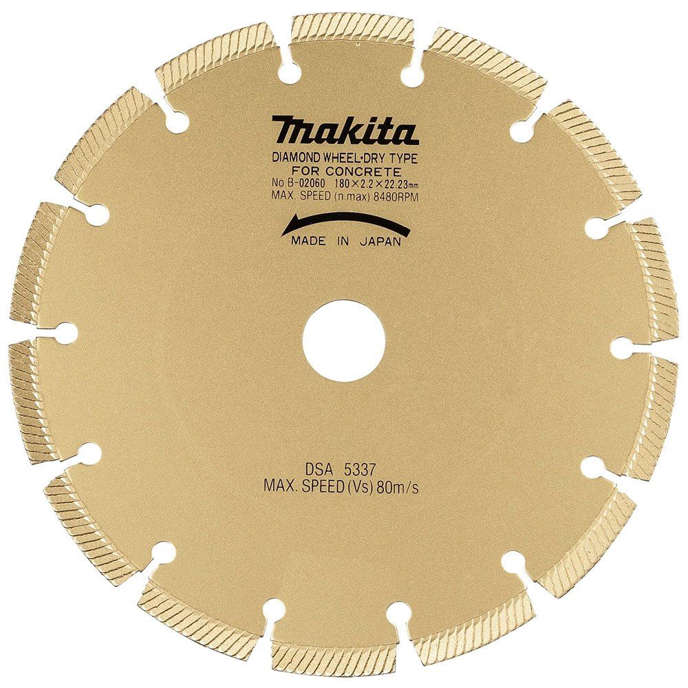 Алмазный диск 180x22,23(сухой) Makita B-02060