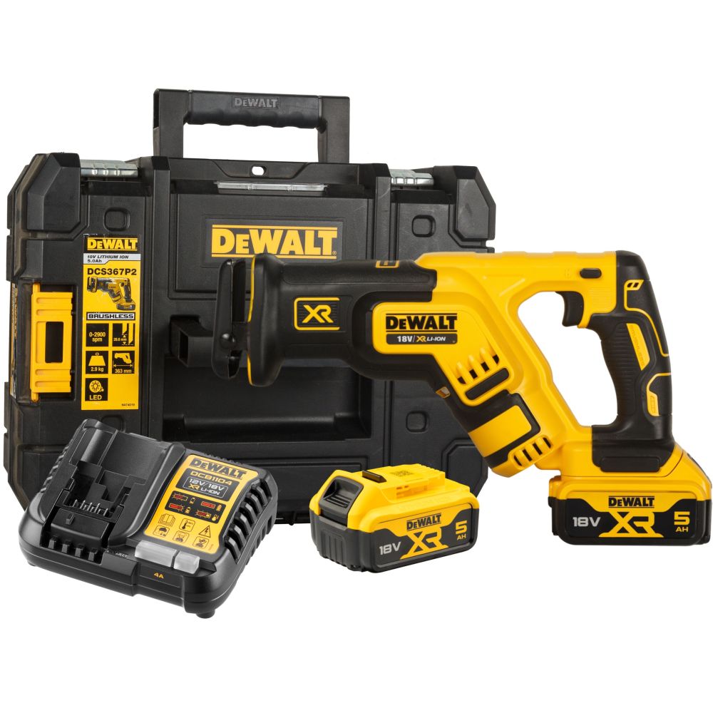 Аккумуляторная сабельная пила Dewalt DCS367P2-QW
