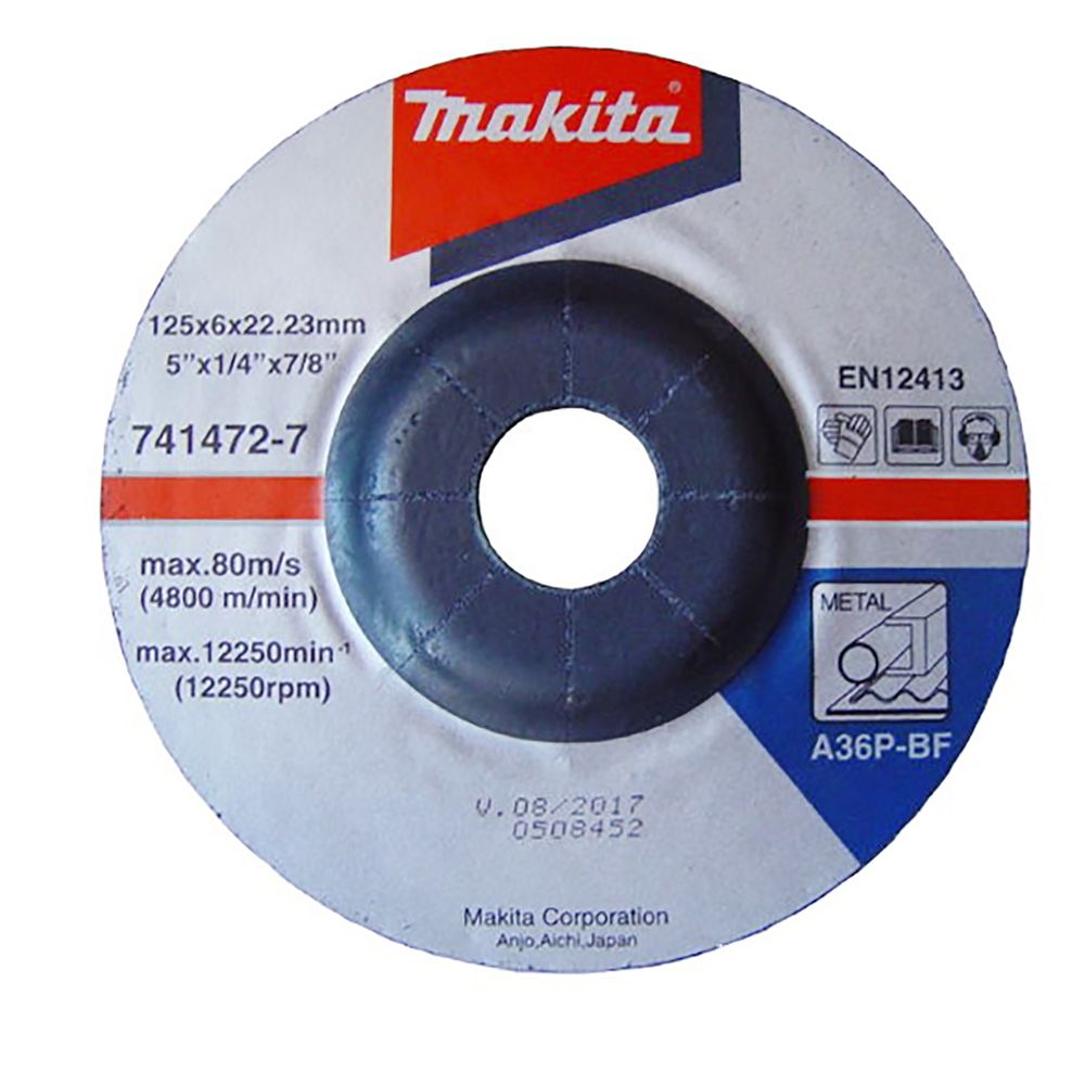 Шлифовальный диск по металлу 125x22,2x6мм Makita 741472-7
