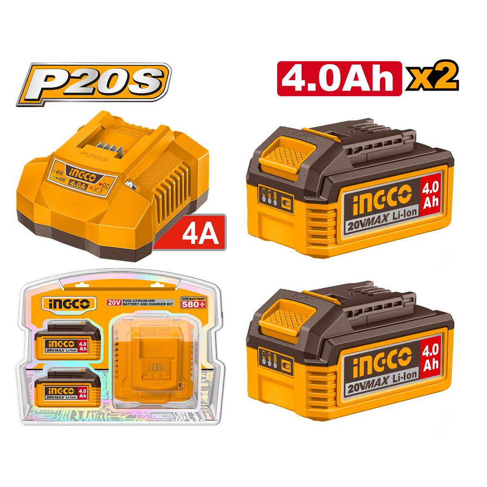 Набор аккумуляторов и зарядки INGCO FBCPK2013