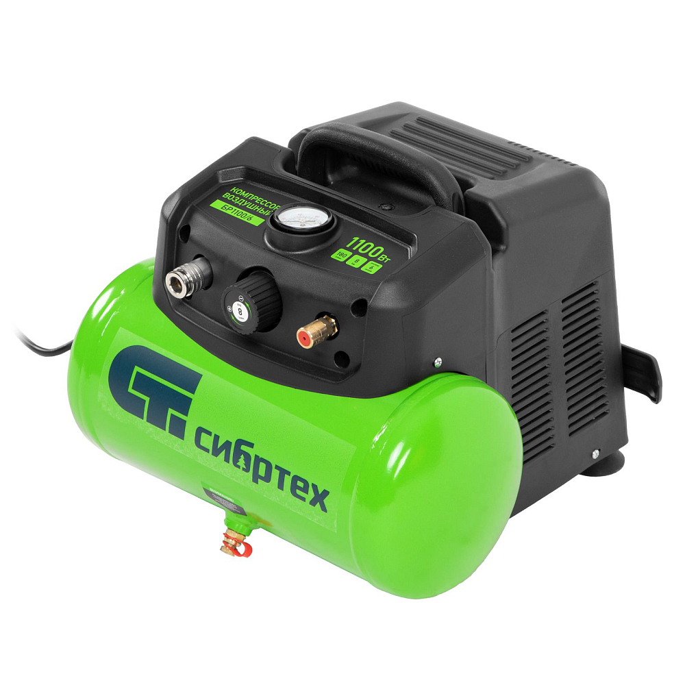 Компрессор воздушный безмаслянный БР 1100/6 Сибртех 58059