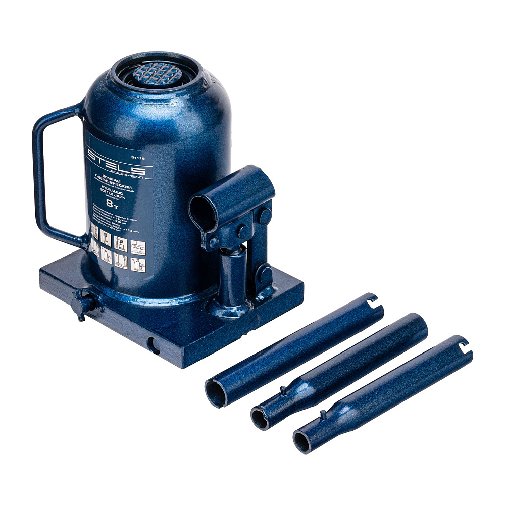 Домкрат гидравлический бутылочный телескопический Stels 51118