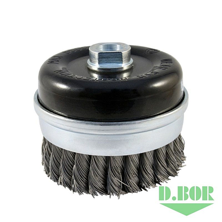 Щётка чашечная жгутовая с кольцом для УШМ, METAL Standard, 100xМ14 - ST0.50 - RPM 8500 D.BOR D03-MS-100-M14-050