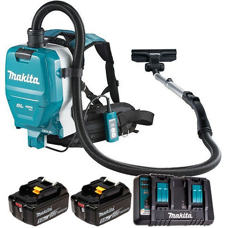 Аккумуляторный ранцевый пылесос Makita DVC261ZX11 + BL1850B*2 + DC18RD*1