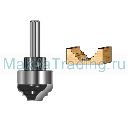Пазовая фасонная фреза Макита 22х9.9х8х40 R3.18 с подшип. (D-11156)