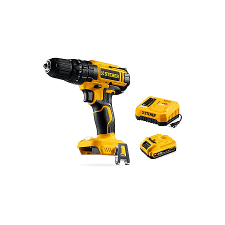 Аккумуляторная ударная дрель-шуруповерт  STEHER CDS-40-21
