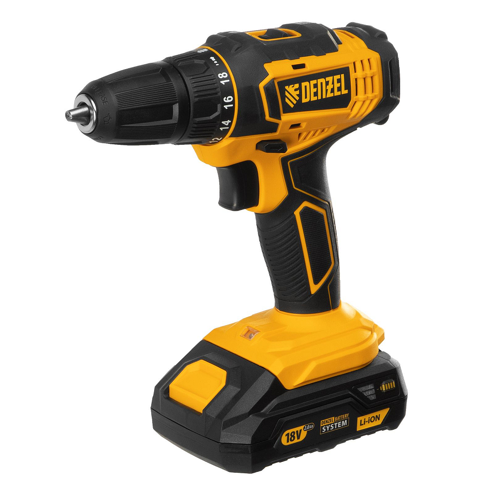 Дрель-шуруповерт аккумуляторная CDL-18-02BM Denzel 26116