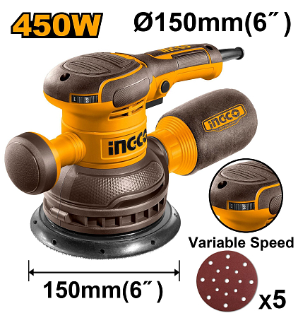 Эксцентриковая шлифмашина INGCO RS4516