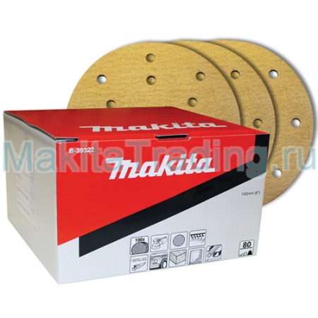 Шлифовальная бумага универсальная Makita B-39388 150мм K120 400шт