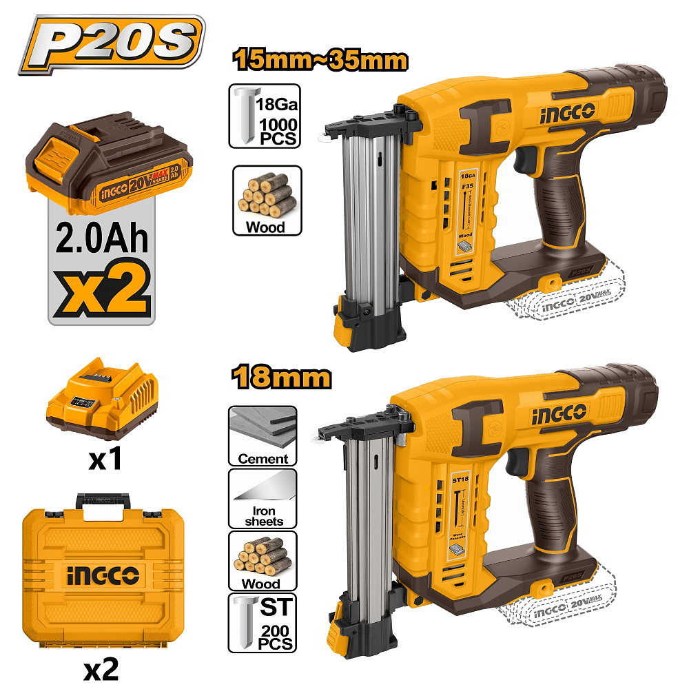 Набор нейлеров INGCO INDUSTRIAL COSLI240301