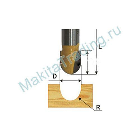 Пазовая галтельная фреза Makita D-47999 9.5x8мм