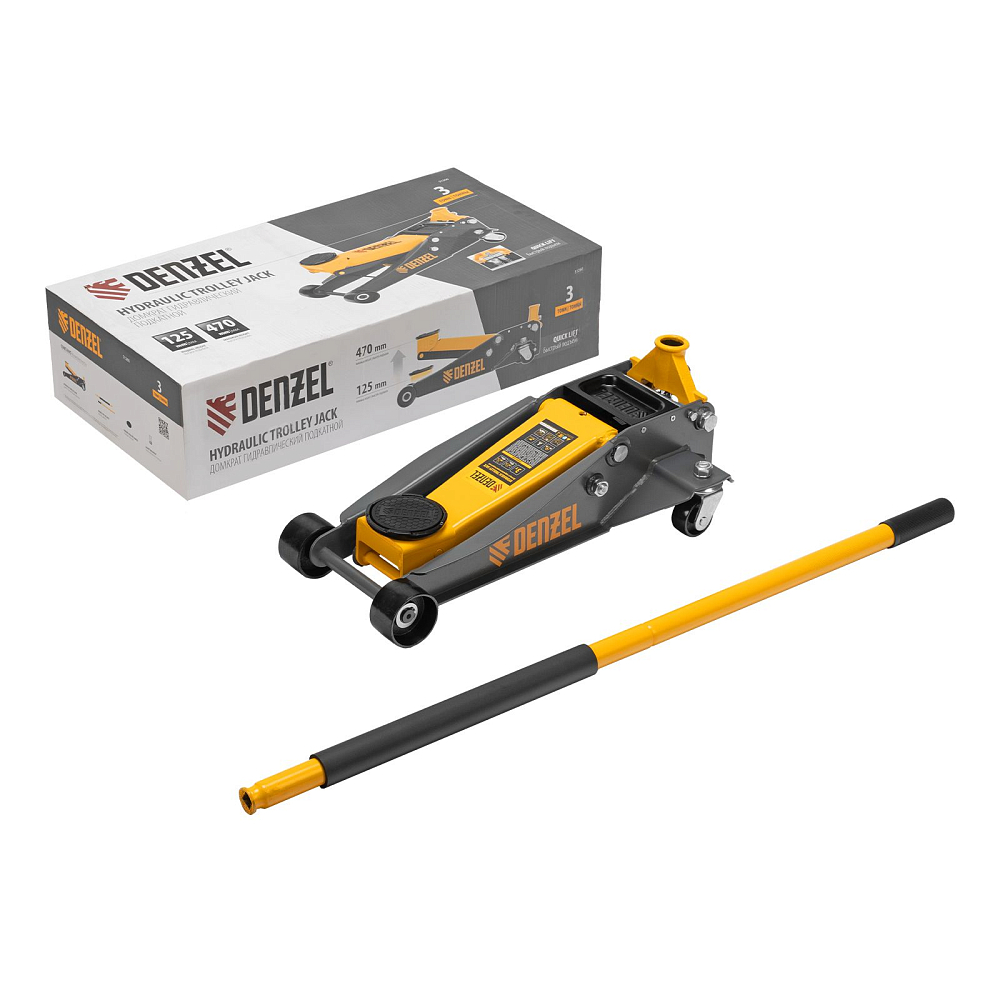 Домкрат гидравлический подкатной Denzel 51260