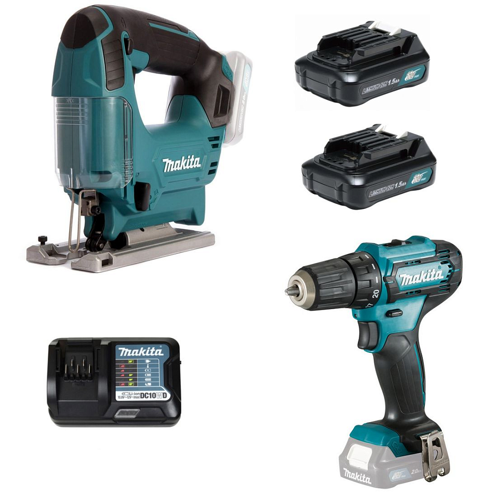 Набор аккумуляторного инструмента Makita CLX237 (лобзик, дрель)