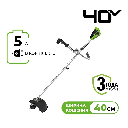 Аккумуляторный триммер Greenworks GD40BCB (2105707UG)