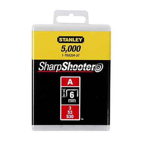 Скоба для степлера Light Duty STANLEY 1-TRA204T, тип A (5/53/530) 6 мм/1/4х1000 шт