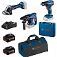 Набор инструментов Bosch 0615990N1Y Gsr 185-LI + Gws 180-LI + Gbh 180-LI 2X4.0AH