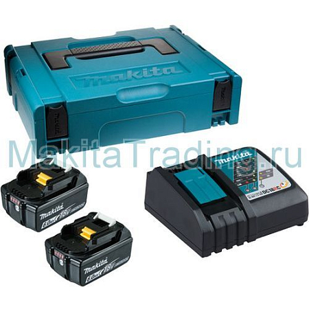 Набор аккумуляторов BL1860B и зу в кейсе Makita 198118-0