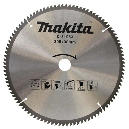 Пильный диск для алюминия, 305x30x2.8/2x100T Makita D-81963