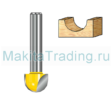 Пазовая галтельная фреза Макита 8х20х6х32мм R10 (D-09400)