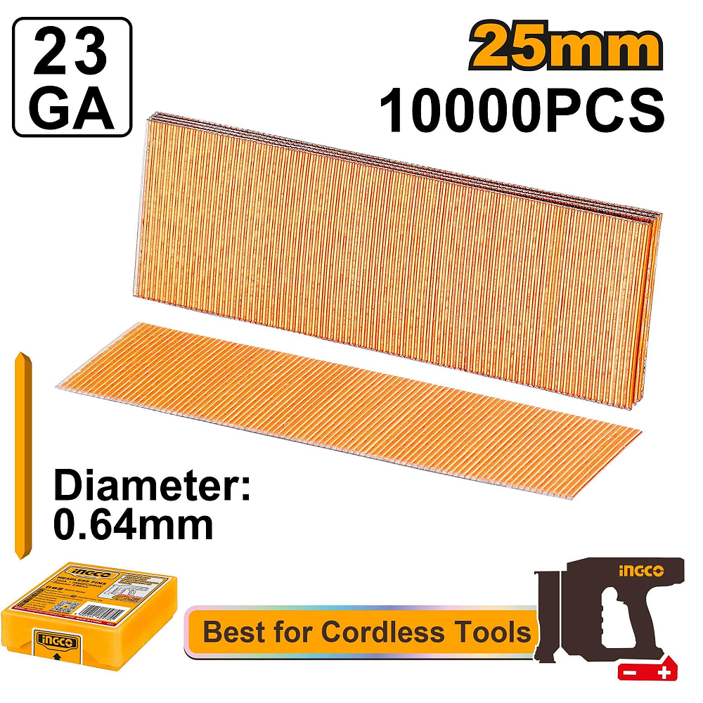 Шпильки для нейлера INGCO ANA06825