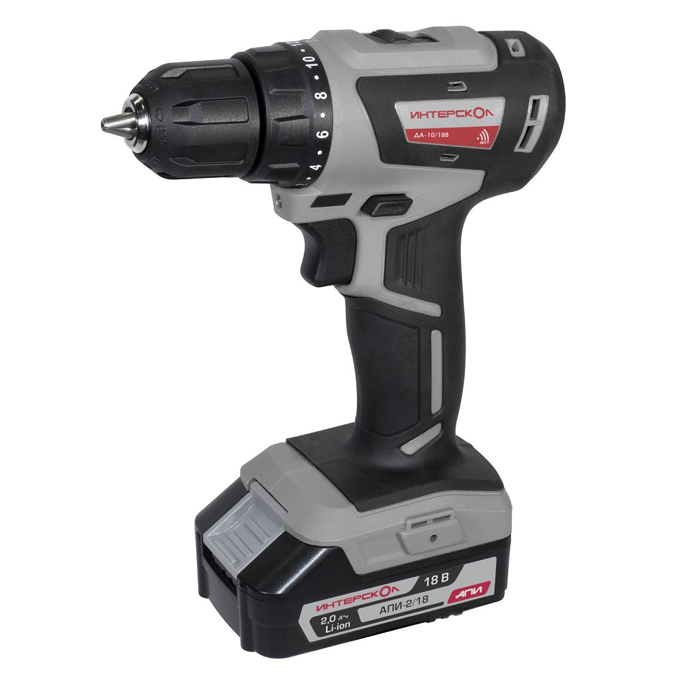 Аккумуляторная дрель-шуруповерт Интерскол ДА-10/18В (709.2.2.70)