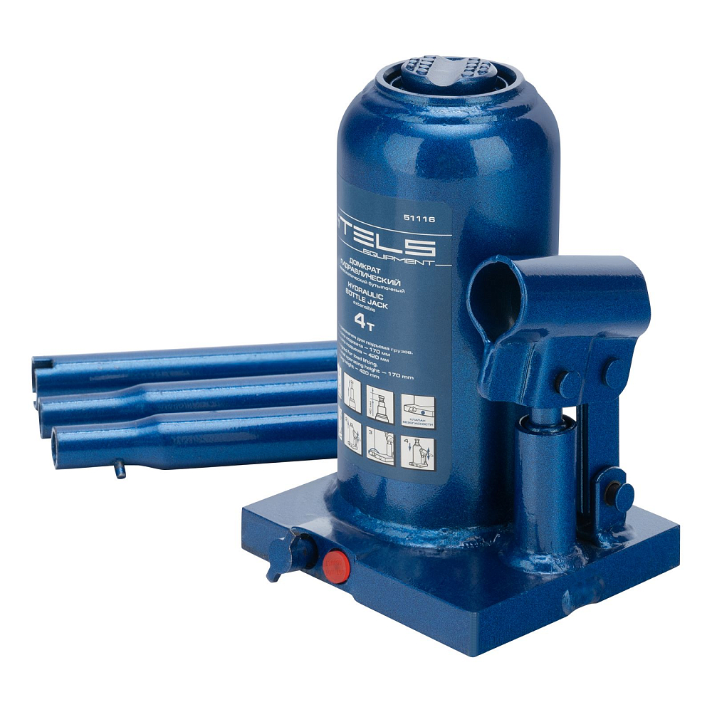 Домкрат гидравлический бутылочный телескопический Stels 51116
