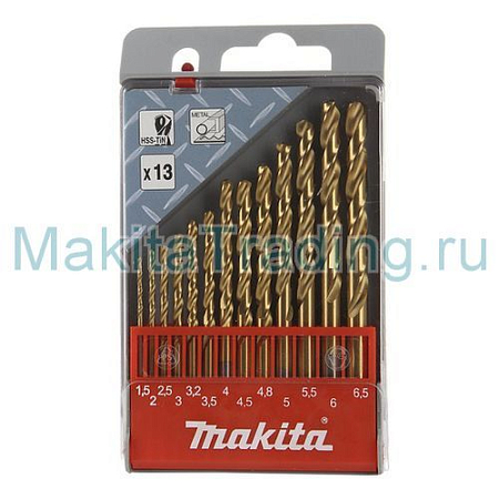 Набор свёрл HSS-TIN Makita D-43577 13шт