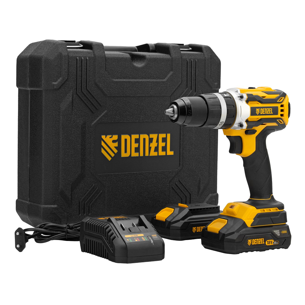 Дрель-шуруповерт аккумуляторная ударная CIDB-18-02 Denzel 26145