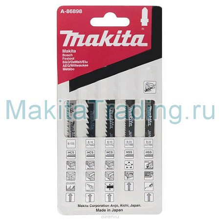Набор пилок для лобзика 5шт Makita B-48527