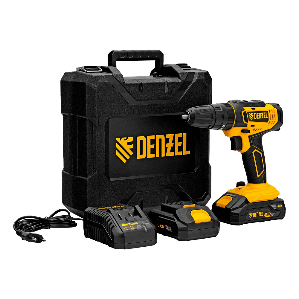 Дрель-шуруповерт аккумуляторная ударная CID-18-02BM Denzel 26135