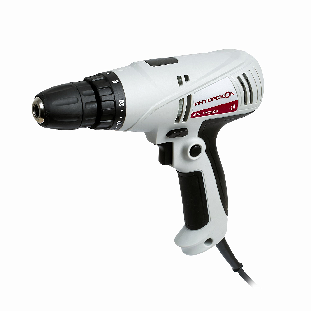 Сетевая дрель-шуруповерт Интерскол ДШ-10/260Э (210.1.1.00)